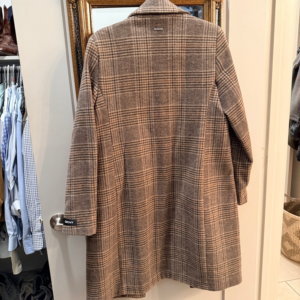 DKNY Brown Patterned Wool Jacket - image 4